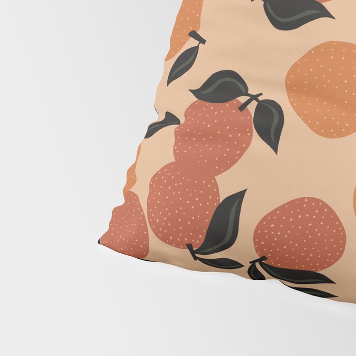 Seamless Citrus Pattern / Oranges Pillow Sham Gallery Image 4