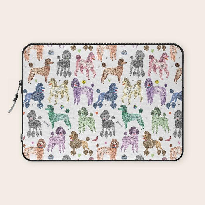 Poodles by Veronique de Jong Laptop Sleeve Gallery Image 1