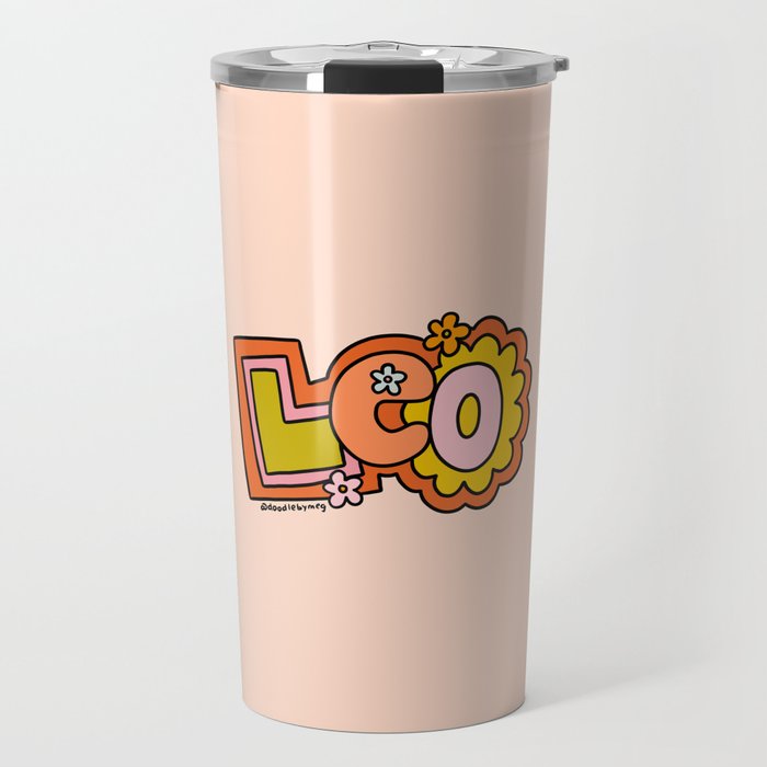 Leo Doodle Letters Travel Mug Gallery Image 1