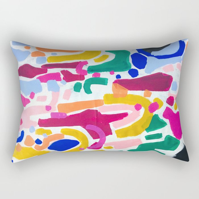 Candy In The Milky Way Galaxy 2 Original Painting by Ejaaz Haniff Acrylic Painting Abstract Art Shapes Pattern Fun Colorful Shapes Rectangular Pillow Gallery Image 1