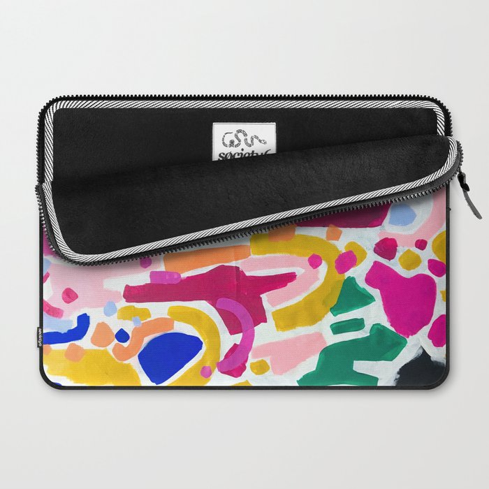 Candy In The Milky Way Galaxy 2 Original Painting by Ejaaz Haniff Acrylic Painting Abstract Art Shapes Pattern Fun Colorful Shapes Laptop Sleeve Gallery Image 2