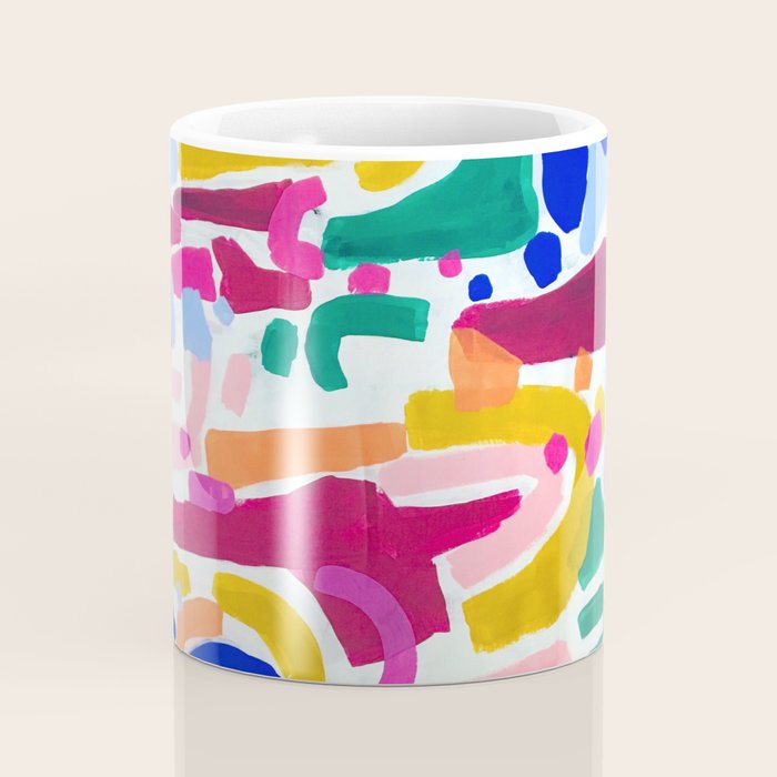 Candy In The Milky Way Galaxy 2 Original Painting by Ejaaz Haniff Acrylic Painting Abstract Art Shapes Pattern Fun Colorful Shapes Coffee Mug Gallery Image 4