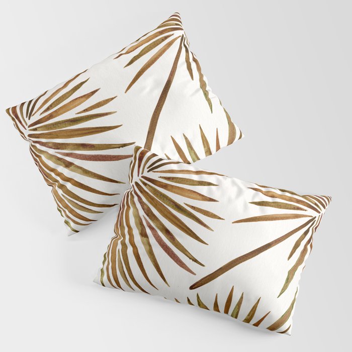 Tropical Fan Palm - Sepia Pillow Sham Gallery Image 3