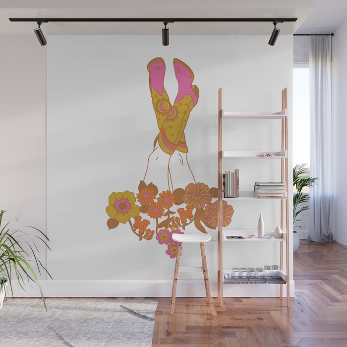 Love Stoned Cowboy Boots Wall Mural Gallery Image 1
