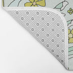 dolphin love flower power // retro surf art by surfy birdy Bath Mat Gallery Image 2