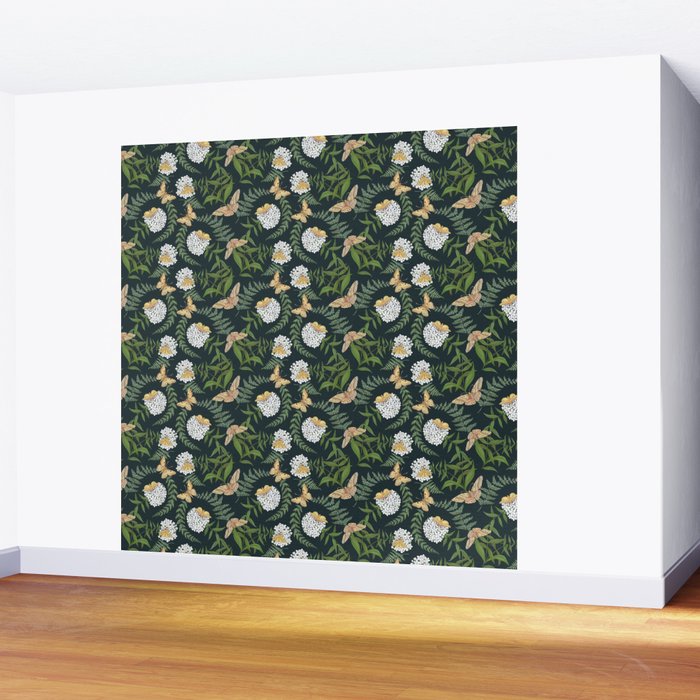 Phlox with Moths Wall Mural Gallery Image 2