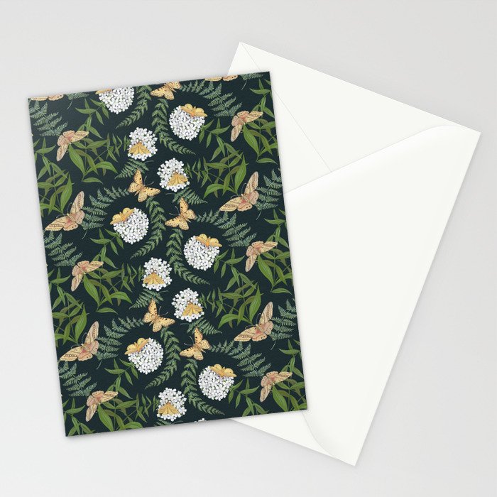 Phlox with Moths Stationery Card Gallery Image 2