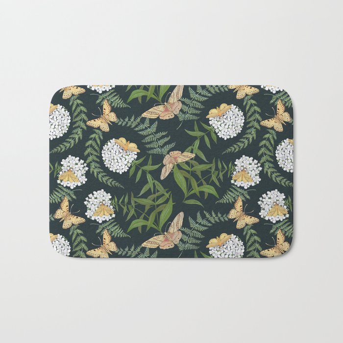 Phlox with Moths Bath Mat Gallery Image 1