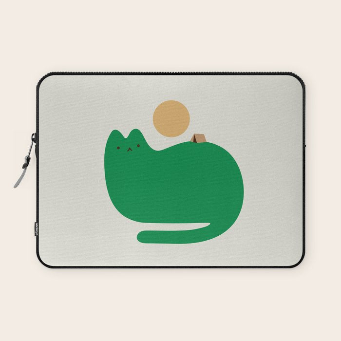 Cat Landscape 118A: Purrfect Campsite A Laptop Sleeve Gallery Image 1
