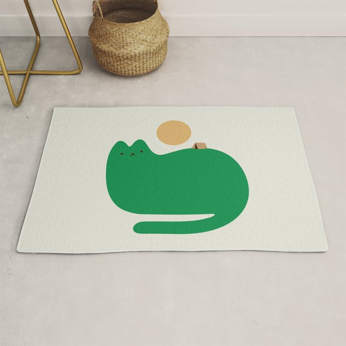 Cat Landscape 118A: Purrfect Campsite A Rug Gallery Image 1