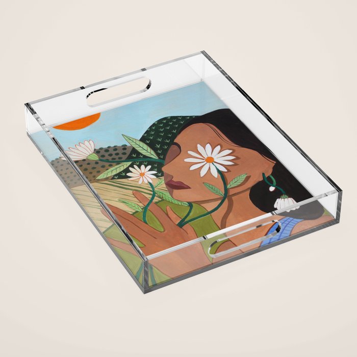 Daisy Acrylic Tray Gallery Image 1
