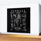 Pinball Arcade Gaming Machine Vintage Gamer Patent Print Wall Mural Gallery Image 2