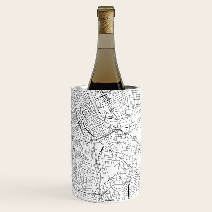 Nashville White Map Wine Chiller Gallery Image 1