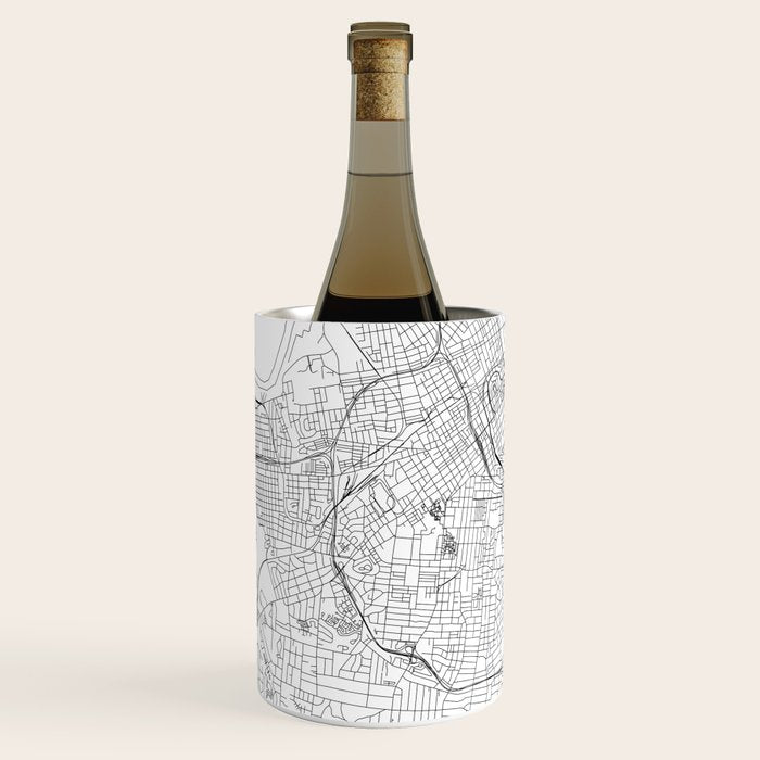 Nashville White Map Wine Chiller Gallery Image 2