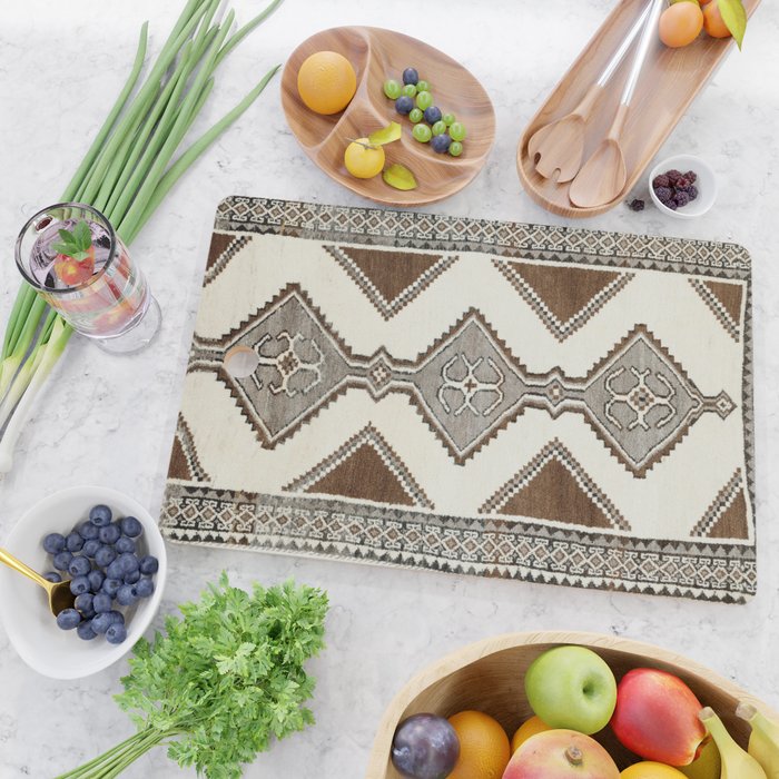 Luri Gabbeh  Antique Fars South West Persian Rug Print Cutting Board Gallery Image 2