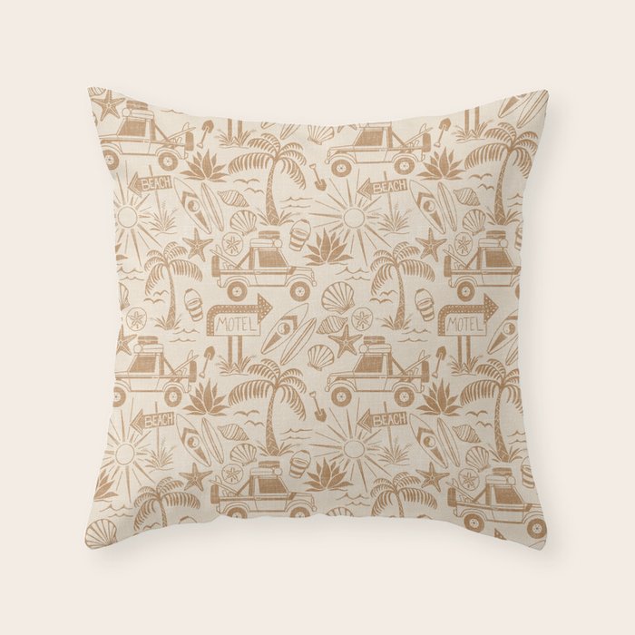 Baja - ochre gold Throw Pillow Gallery Image 6