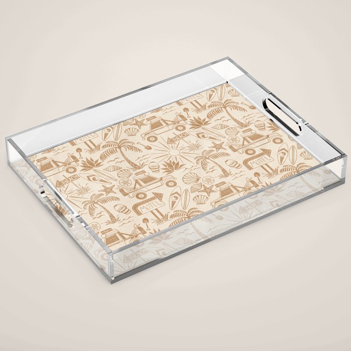 Baja - ochre gold Acrylic Tray Gallery Image 1