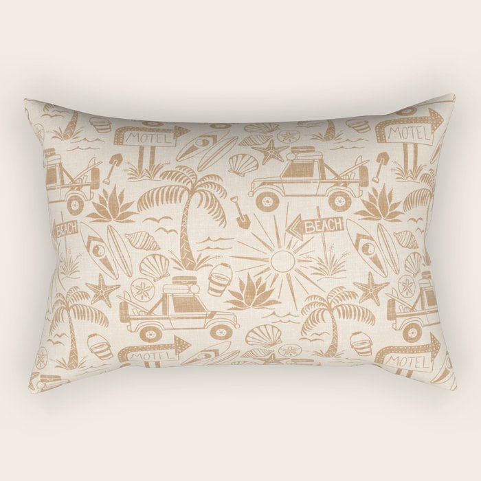 Baja - ochre gold Rectangular Pillow Gallery Image 1