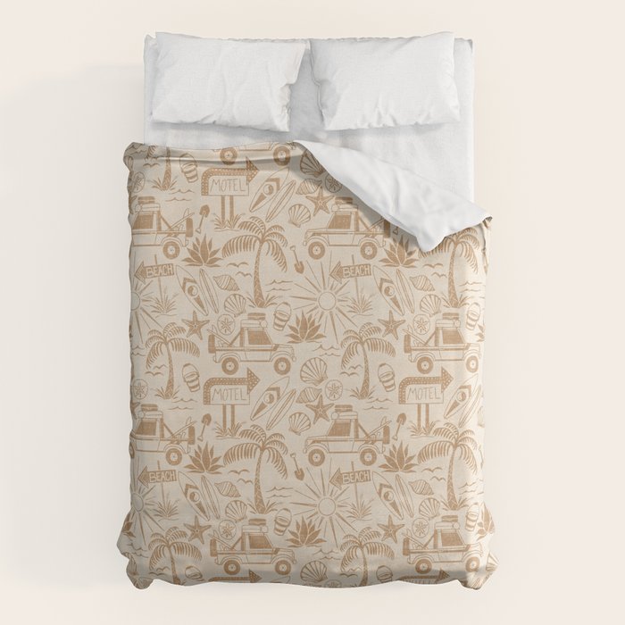 Baja - ochre gold Duvet Cover Gallery Image 1