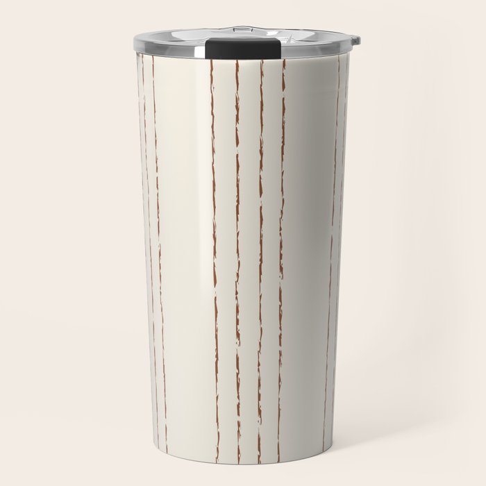 Lines #5 (Cream & Chocolate) Travel Mug Gallery Image 1