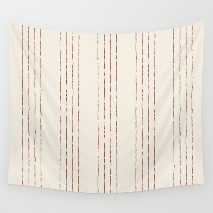 Lines #5 (Cream & Chocolate) Wall Tapestry Gallery Image 4