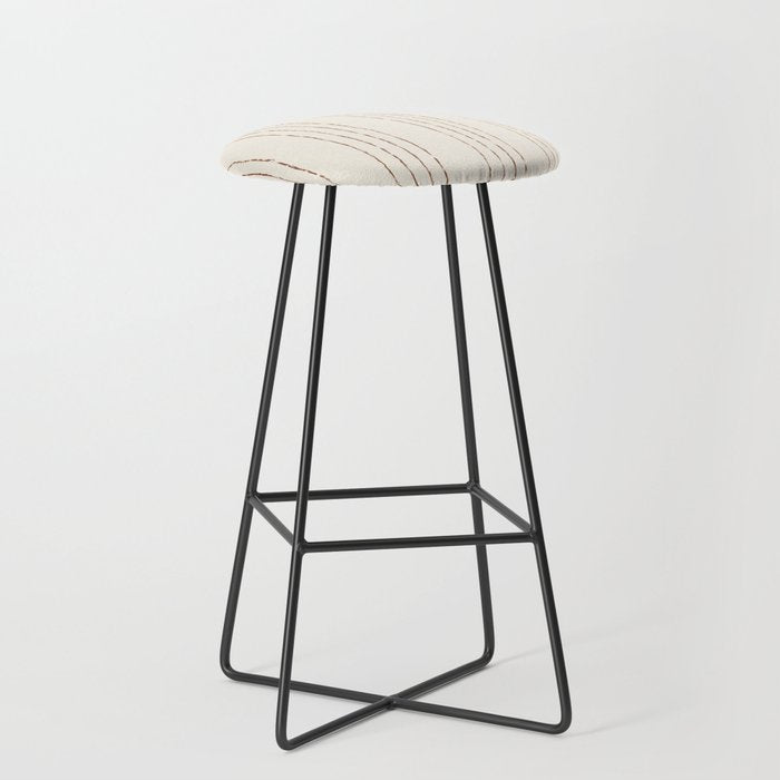 Lines #5 (Cream & Chocolate) Stool Gallery Image 1