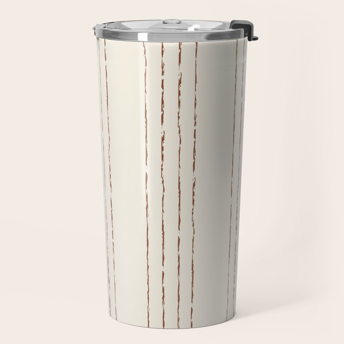 Lines #5 (Cream & Chocolate) Travel Mug Gallery Image 2