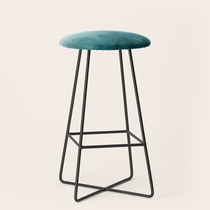 Sunrise in the mountains, dawn, teal, abstract watercolor Stool Gallery Image 1