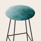 Sunrise in the mountains, dawn, teal, abstract watercolor Stool Gallery Image 2