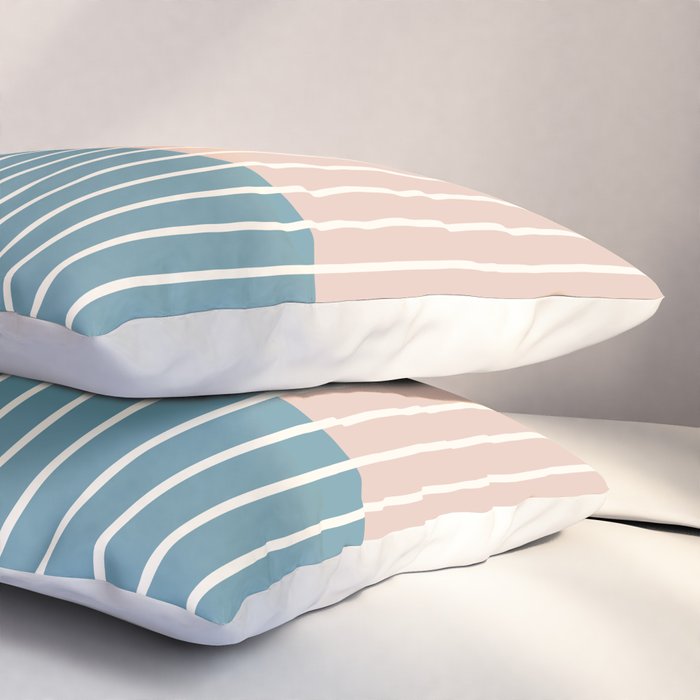 Color Block Line Abstract VII Pillow Sham Gallery Image 3