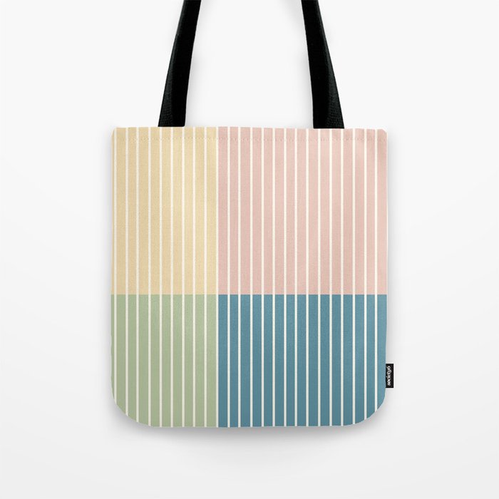 Color Block Line Abstract VII Tote Bag Gallery Image 1