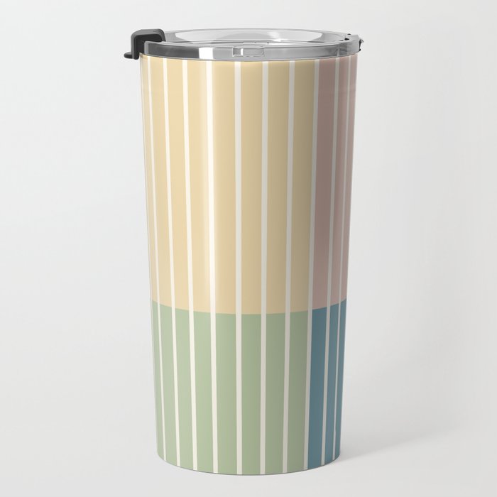 Color Block Line Abstract VII Travel Mug Gallery Image 3