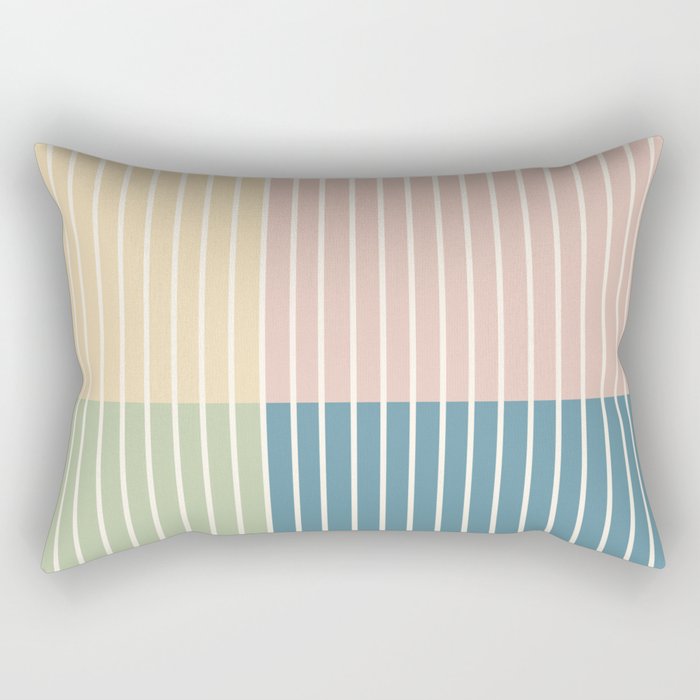 Color Block Line Abstract VII Rectangular Pillow Gallery Image 2