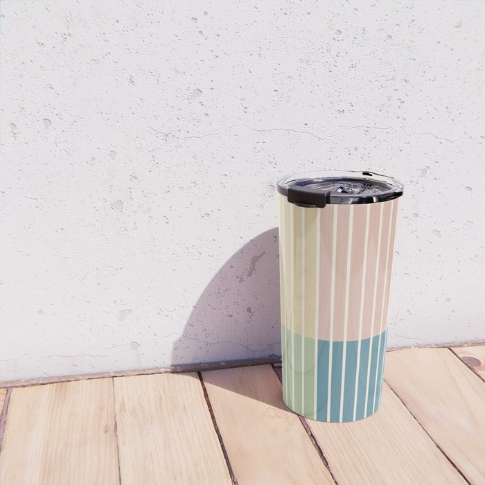 Color Block Line Abstract VII Travel Mug Gallery Image 4