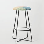Color Block Line Abstract VII Stool Gallery Image 1