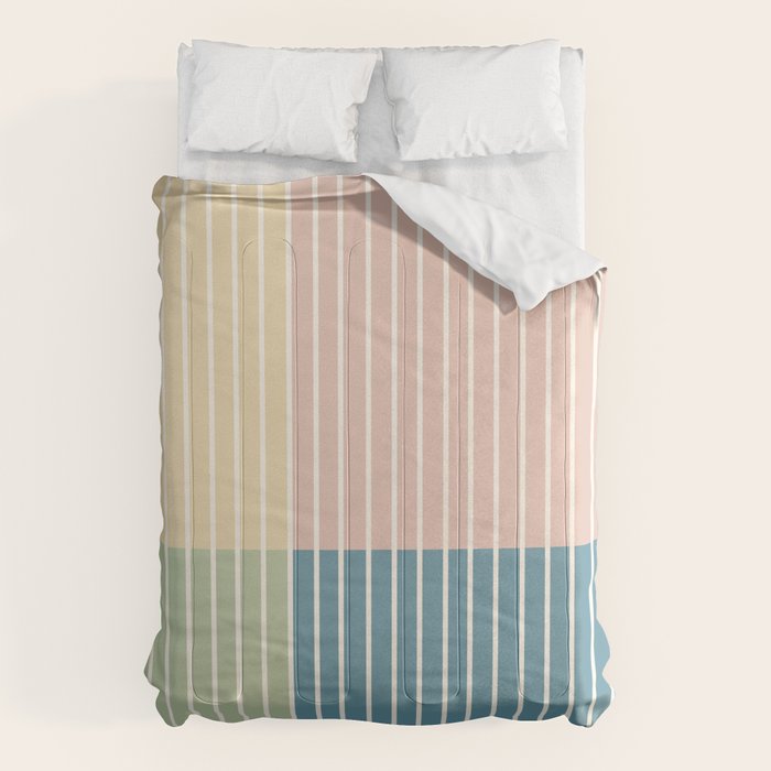 Color Block Line Abstract VII Comforter Gallery Image 1