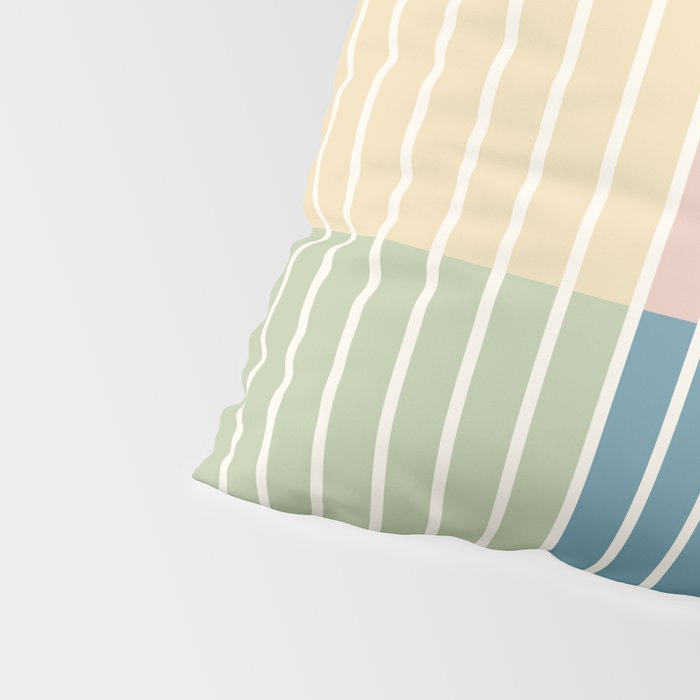 Color Block Line Abstract VII Pillow Sham Gallery Image 4