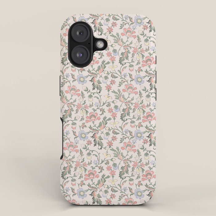 Vintage Bohemian Floral in Pink iPhone Case Gallery Image 1