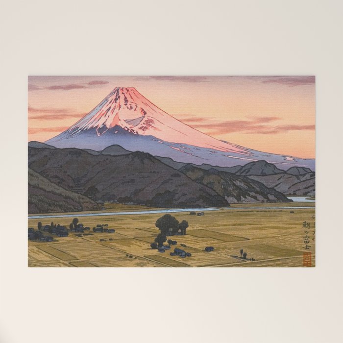 Yoshida Toshi Mt Fuji from Ohito Morning Welcome Mat Gallery Image 1