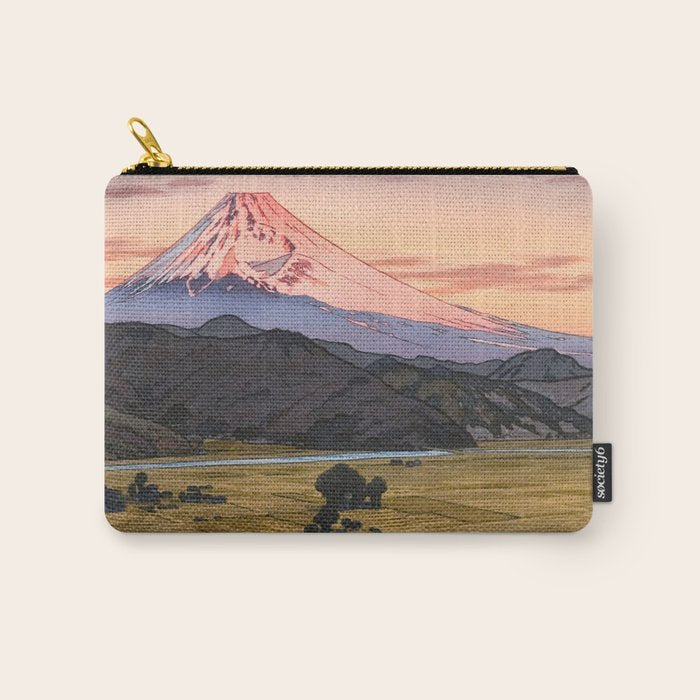 Yoshida Toshi Mt Fuji from Ohito Morning Carry All Pouch Gallery Image 1
