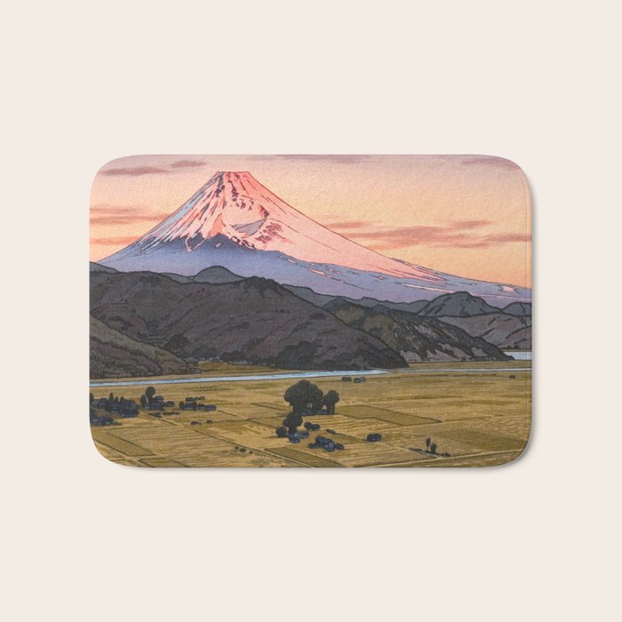Yoshida Toshi Mt Fuji from Ohito Morning Bath Mat Gallery Image 1