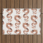Chinese Dragon - Rose Gold Palette Outdoor Rug Gallery Image 1
