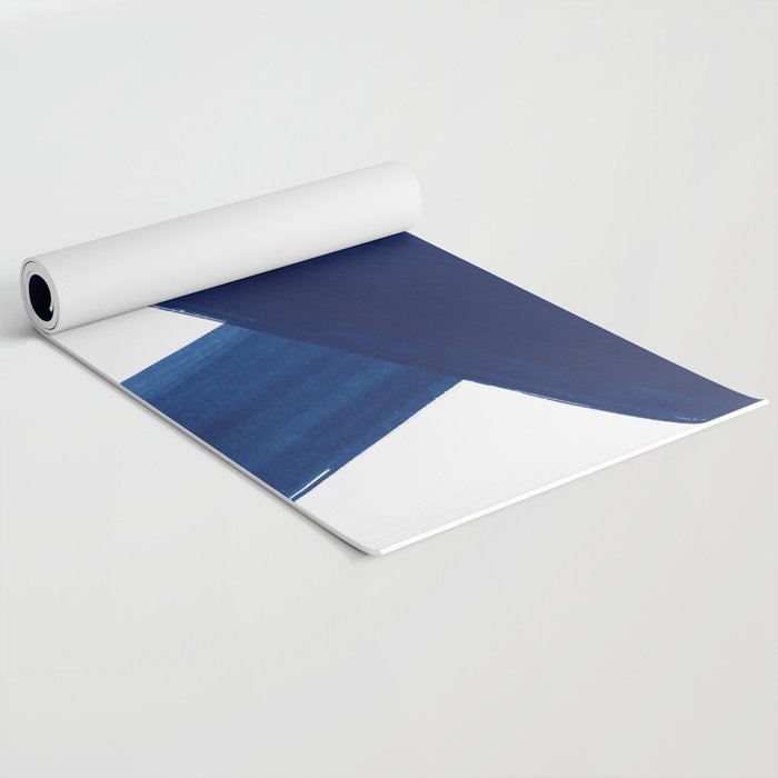 Indigo Abstract Brush Strokes | No. 4 Yoga Mat Gallery Image 2