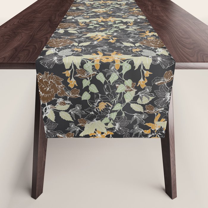 Vintage Midnight Florals Table Runner Gallery Image 1