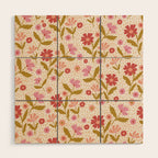 Floral Garden  Wood Wall Art Gallery Image 1