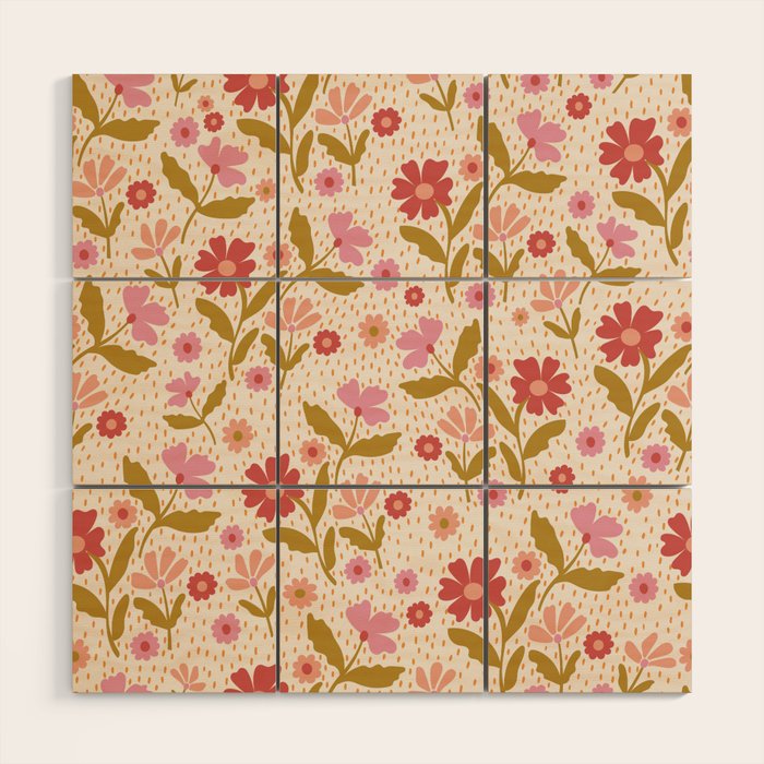Floral Garden  Wood Wall Art Gallery Image 1