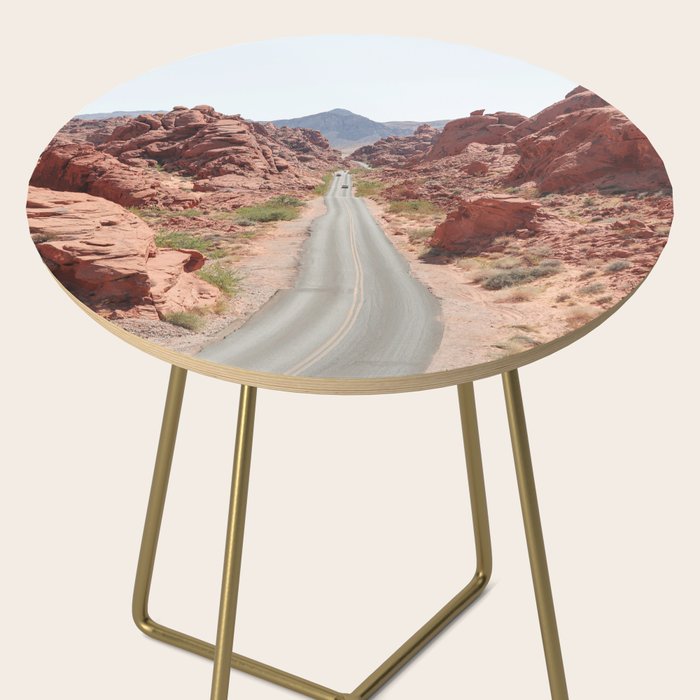 Roads Of Nevada Desert Picture | Valley Of Fire State Park Art Print | USA Travel Photography Side Table Gallery Image 2