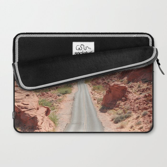 Roads Of Nevada Desert Picture | Valley Of Fire State Park Art Print | USA Travel Photography Laptop Sleeve Gallery Image 2