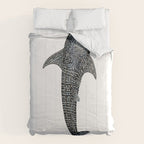 Whale shark for divers, shark lovers and fishermen Comforter Gallery Image 6
