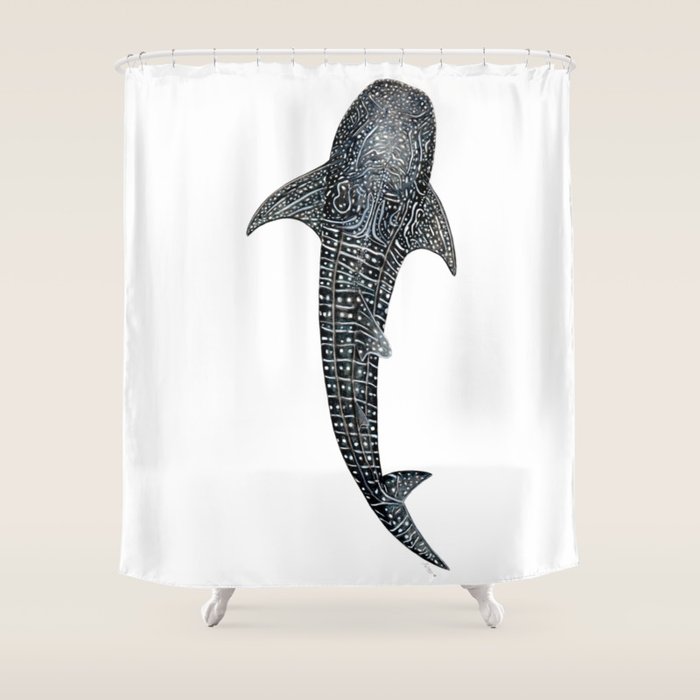 Whale shark for divers, shark lovers and fishermen Shower Curtain Gallery Image 1